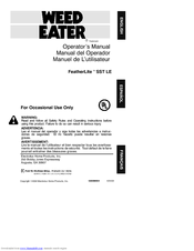 Weed Eater FEATHERLITE PLUS LE Operator's Manual