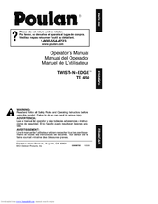 Poulan Pro TWIST-N-EDGE TE 450 Operator's Manual