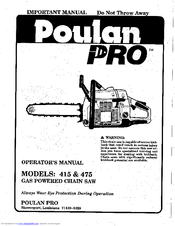 Poulan Pro 1990-10 User Manual