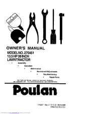 Poulan Pro 270451 Owner's Manual