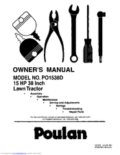 Poulan Pro PO1538D Owner's Manual