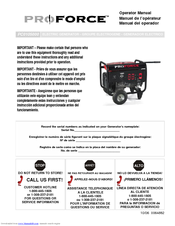 Pro Force PC0105000 Operator's Manual