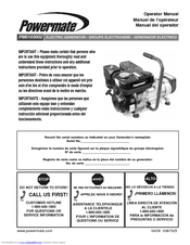 Powermate PM0103002 Generator User Manual