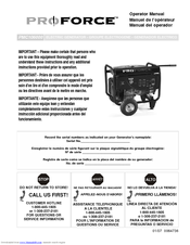 Pro Force PMC106000 Operator's Manual