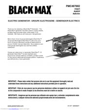 Black Max PMC497002 Owner's Manual