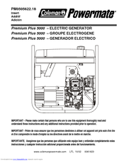 Powermate Premium Plus 5000 PM0505622.18 User Manual