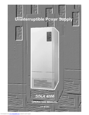 Sola Uninterruptible Power Supply SOLA 4000 Operating Manual