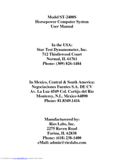 Ries Labs Horsepower Computer System ST-2400S User Manual