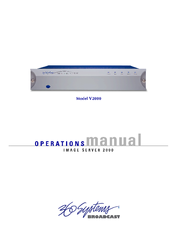360 Systems Image Server 2000 V-2000 Operation Manual