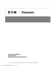 Eaton 9395 UPS 10001100 kVA Installation And Operation Manual