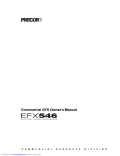 Precor Commercial EFX EFX546 Owner's Manual