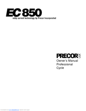 Precor EC 850 Owner's Manual