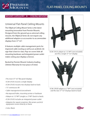 Premier Mounts ECM-3763S Specifications