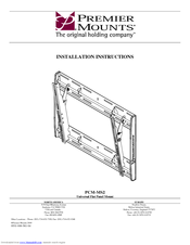 Premier Mounts Clevis Mount PCM-MS2 Installation Instructions Manual