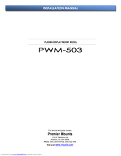 Premier Mounts PWM-503 Installation Manual