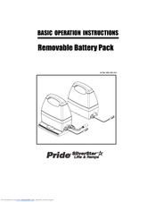 Pride Removable Battery Pack SilverStar Operation Instruction Manual