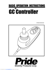 Pride GC Controller INFMANU3355 Operation Instructions Manual