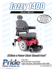 Pride Mobility Quantum Jazzy 1400 Owner's Manual