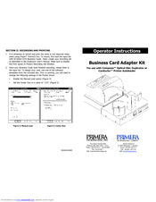 Primera Business Card Adapter Kit Operator Instructions