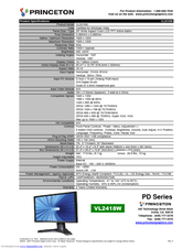 Princeton VL2418W Product Specifications