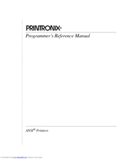 Printronix ANSI Printer Programmer's Reference Manual
