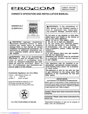 Procom EN250RYLB-O Owner's Operation And Installation Manual