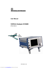 Rohde & Schwarz VOR/ILS Analyzer EVS200 User Manual