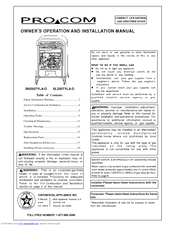 Procom SL250TYLA-D Owner's Operation And Installation Manual
