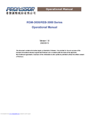 Professor REB-3000 Series Operational Manual