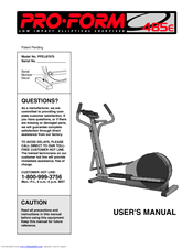 ProForm PFEL87075 User Manual
