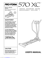 ProForm 570 XC User Manual