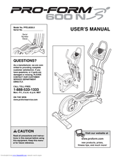 ProForm 600 N Elliptical User Manual
