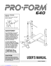 Proform 640 User Manual