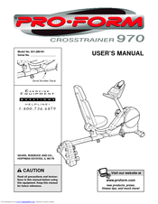 ProForm Crosstrainer 970 User Manual