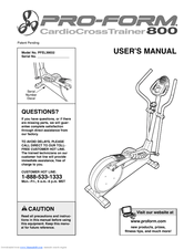 ProForm CardioCross Trainer PFEL39032 User Manual