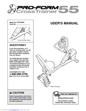 ProForm CrossTrainer PFEX39930 User Manual