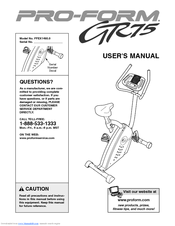 ProForm GR 75 User Manual