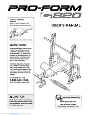 ProForm PFB38031 User Manual