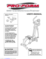 ProForm 900 Cardiocross Trainer Elliptical User Manual