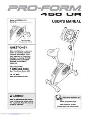 Pro-Form 450 Ur Bike User Manual