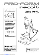 Proform Recoil PFCCSY2926.1 User Manual