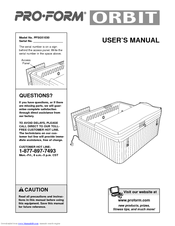ProForm Orbit User Manual
