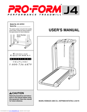 ProForm J4 User Manual