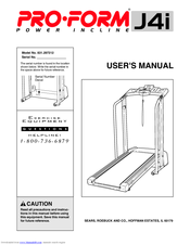 ProForm J4i User Manual