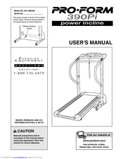ProForm 390pi Treadmill User Manual