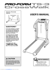 ProForm Crosswalk PFTL311340 User Manual