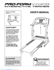 ProForm 770cd Treadmill User Manual
