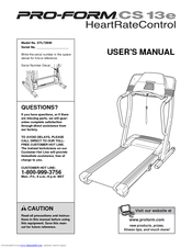 ProForm CS13e User Manual