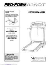 Proform 835qt Manuals | ManualsLib