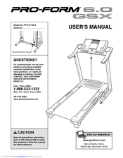 ProForm 6.0 Gsx Treadmill User Manual